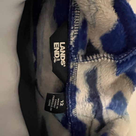 Lands' End Blue and Gray Patterned Robe - Picture 6 of 6
